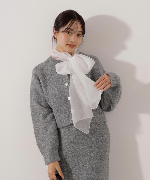 PROPORTION BODY DRESSING(プロポーションボディドレッシング)の「<E>サイドリボンニットSETUP / 1216147101(ワンピース・レディース・ベージュ/グレー・MEDIUM/SMALL)」の10枚目の写真