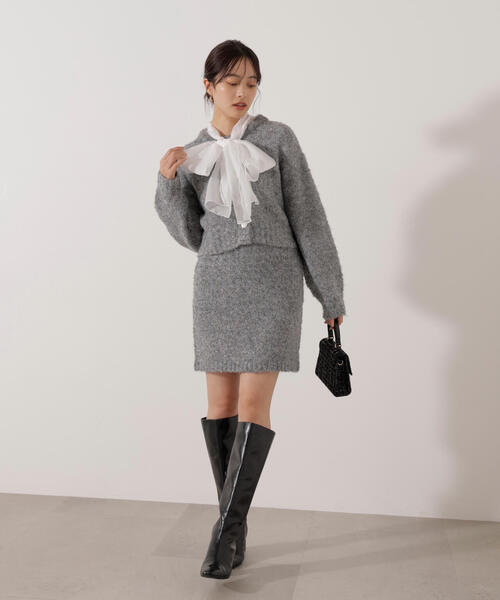 PROPORTION BODY DRESSING(プロポーションボディドレッシング)の「<E>サイドリボンニットSETUP / 1216147101(ワンピース・レディース・ベージュ/グレー・MEDIUM/SMALL)」の13枚目の写真
