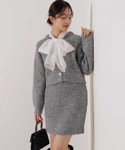 PROPORTION BODY DRESSING(プロポーションボディドレッシング)の「<E>サイドリボンニットSETUP / 1216147101(ワンピース・レディース・ベージュ/グレー・MEDIUM/SMALL)」の14枚目の写真