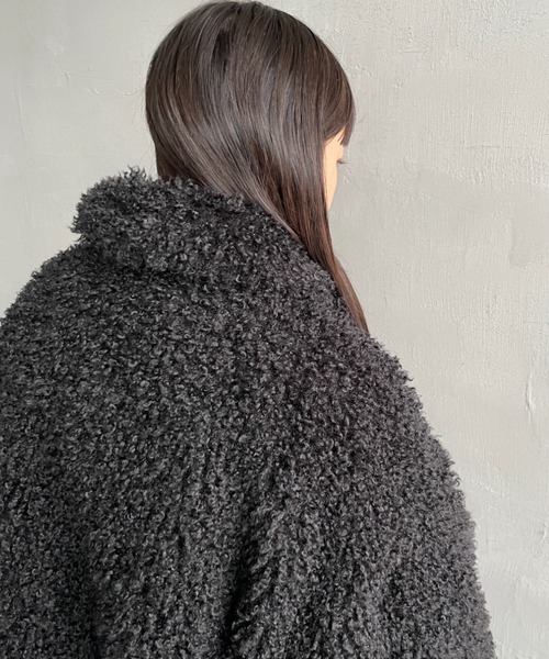 JEANS FACTORY Clothes（ジーンズファクトリークローズ）の「[Jeans Factory Clothes/ジーンズファクトリークローズ] プードルファー ショートボアブルゾン（ブルゾン・レディース・アイボリー/ブラック/ダークブラウン・F）」の12枚目の写真