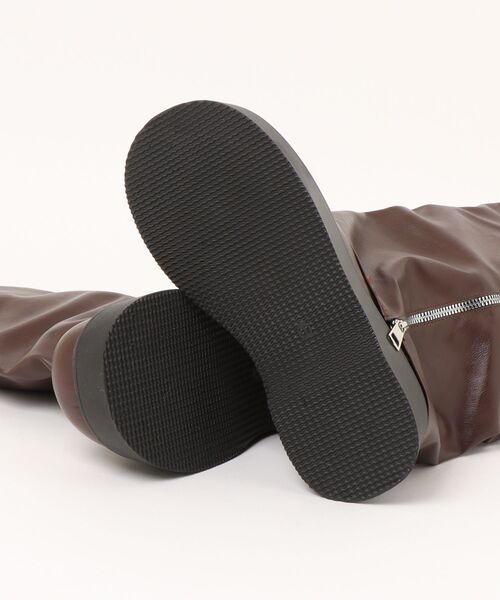 Port(ポート)の「【 Port / ポート 】 ダブルバックル 厚底 ロング カバーブーツ #(ブーツ・レディース・ブラウン/ブラック・M/L)」の4枚目の写真