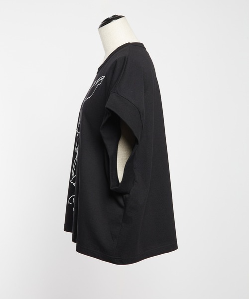 gomme(ゴム)の「20/-天竺 ニケプリントT(Tシャツ/カットソー・レディース・チャコールグレー/ブラック/ホワイト/オレンジ・MEDIUM)」の17枚目の写真