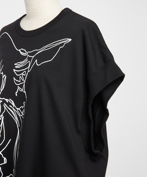 gomme(ゴム)の「20/-天竺 ニケプリントT(Tシャツ/カットソー・レディース・チャコールグレー/ブラック/ホワイト/オレンジ・MEDIUM)」の21枚目の写真