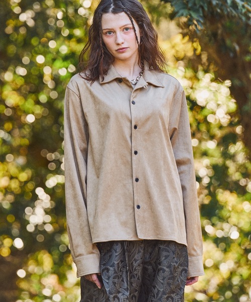Fake suede shirts/フェイクスウェードシャツ（シャツ/ブラウス