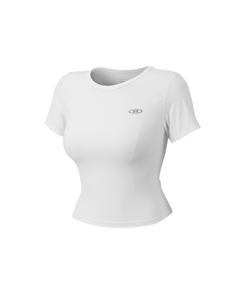 BORN TO WIN（ボーントゥウィン）の「W FITNESS RIBBED T-SHIRTS [WHITE]（Tシャツ/カットソー・レディース・その他・3/1/2）」の2枚目の写真