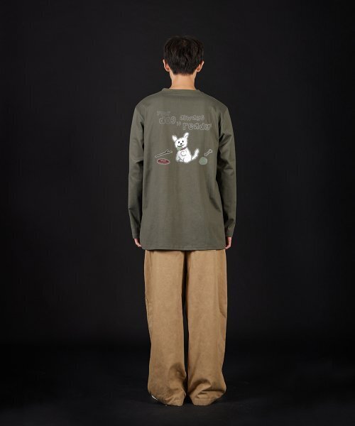 ASTRAL PROJECTION（アストラルプロジェクション）の「ドゥドゥルパピー オーバーサイズ ロングスリーブTシャツ_カーキ（Tシャツ/カットソー・メンズ・その他・LARGE/MEDIUM/X-LARGE/XX-LARGE）」の7枚目の写真