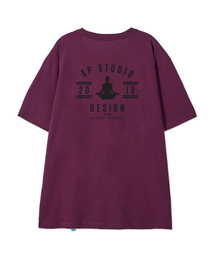[パドマ]コットンルーズフィット半袖Tシャツ_プラムパープル