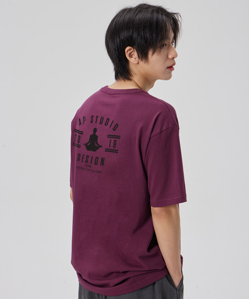 ASTRAL PROJECTION（アストラルプロジェクション）の「[パドマ]コットンルーズフィット半袖Tシャツ_プラムパープル（Tシャツ/カットソー・メンズ・その他・MEDIUM/LARGE/X-LARGE/XX-LARGE）」の4枚目の写真