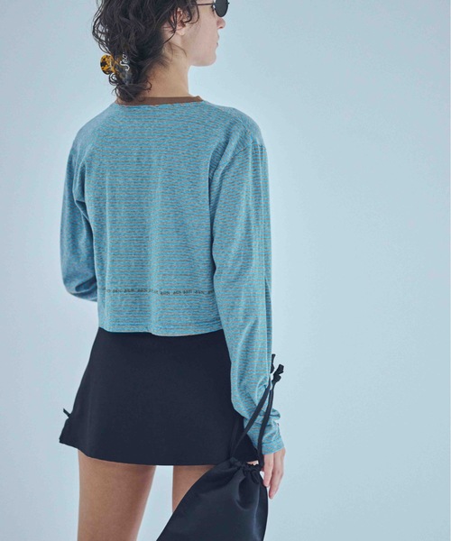 SEA(シー)の「スケーターストライプ L/S TEE(Tシャツ/カットソー・レディース・ベージュ/ブルー・2/0)」の8枚目の写真