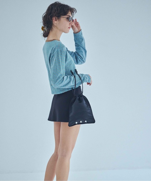 SEA(シー)の「スケーターストライプ L/S TEE(Tシャツ/カットソー・レディース・ベージュ/ブルー・2/0)」の9枚目の写真