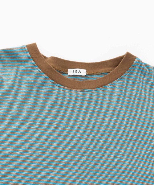 SEA(シー)の「スケーターストライプ L/S TEE(Tシャツ/カットソー・レディース・ベージュ/ブルー・2/0)」の10枚目の写真