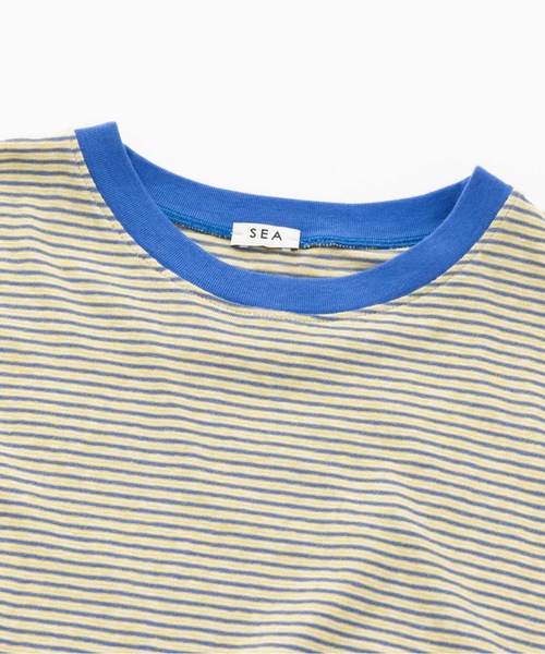 SEA(シー)の「スケーターストライプ L/S TEE(Tシャツ/カットソー・レディース・ベージュ/ブルー・2/0)」の14枚目の写真