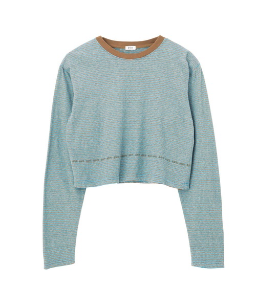 SEA(シー)の「スケーターストライプ L/S TEE(Tシャツ/カットソー・レディース・ベージュ/ブルー・2/0)」の19枚目の写真