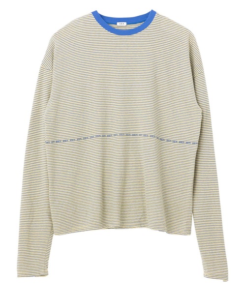 SEA(シー)の「スケーターストライプ L/S TEE(Tシャツ/カットソー・レディース・ベージュ/ブルー・2/0)」の21枚目の写真