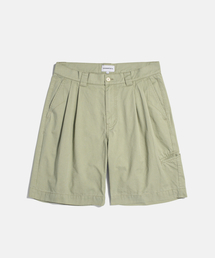 ESPIONAGE | Double Pleats Chino Shorts Khaki Beige(その他パンツ)