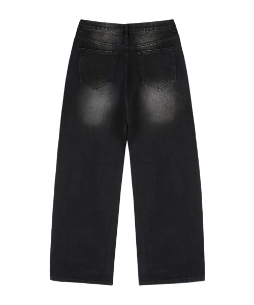 RANDOMOFF（ランダムオフ）の「BTB : BREEZE WASHING JEANS [MUTE BLACK]（デニムパンツ・レディース・ブラック・MEDIUM/LARGE/X-LARGE/X-SMALL/SMALL）」の4枚目の写真
