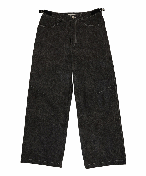 SEEN（シーン）の「2-TONE WIDE DENIM PANTS (Grey)（その他パンツ・レディース・その他・SMALL/MEDIUM）」の2枚目の写真