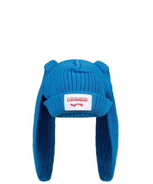 Charles Jeffrey Loverboy（チャールズジェフリーラバーボーイ）の「CHUNKY RABBIT BEANIE（ニットキャップ/ビーニー・レディース・パープル系/ピンク/ブルー・OS）」の2枚目の写真
