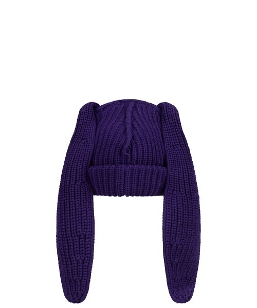 Charles Jeffrey Loverboy（チャールズジェフリーラバーボーイ）の「CHUNKY RABBIT BEANIE（ニットキャップ/ビーニー・レディース・パープル系/ピンク/ブルー・OS）」の6枚目の写真