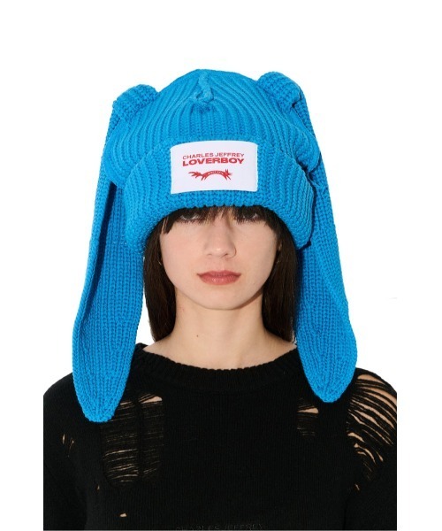 CHUNKY RABBIT BEANIE（ニットキャップ/ビーニー）｜Charles Jeffrey