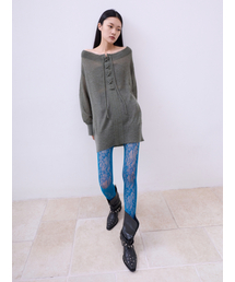 SMIEUR（エスミア）の「ストリングニットドレス（グリーン）（ニット/セーター）」