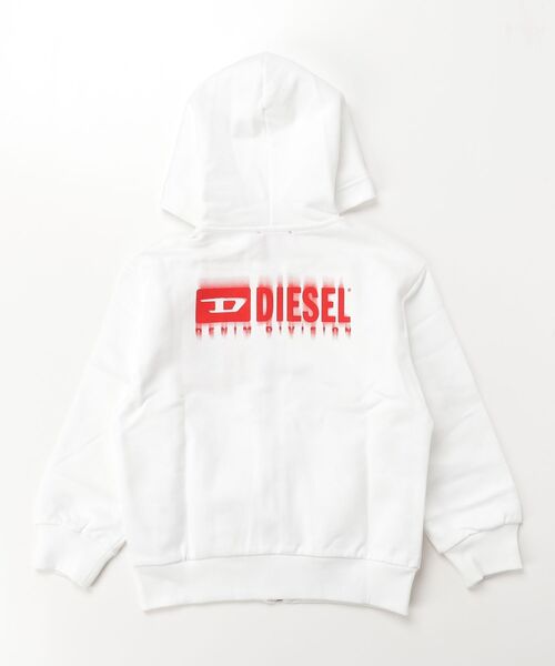 DIESEL KIDS（ディーゼルキッズ）の「DIESEL（ディーゼル）Kids & Junior バックブランドロゴジップアップフーディーパーカー（パーカー・キッズ・ブルー/ブラック×レッド/イエロー/ホワイト・8Y/10Y/14Y/16Y/12Y/4Y/6Y）」の5枚目の写真