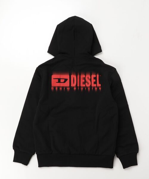 DIESEL KIDS（ディーゼルキッズ）の「DIESEL（ディーゼル）Kids & Junior バックブランドロゴジップアップフーディーパーカー（パーカー・キッズ・ブルー/ブラック×レッド/イエロー/ホワイト・8Y/10Y/14Y/16Y/12Y/4Y/6Y）」の6枚目の写真