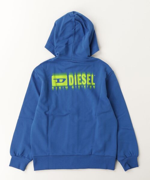 DIESEL KIDS（ディーゼルキッズ）の「DIESEL（ディーゼル）Kids & Junior バックブランドロゴジップアップフーディーパーカー（パーカー・キッズ・ブルー/ブラック×レッド/イエロー/ホワイト・8Y/10Y/14Y/16Y/12Y/4Y/6Y）」の7枚目の写真