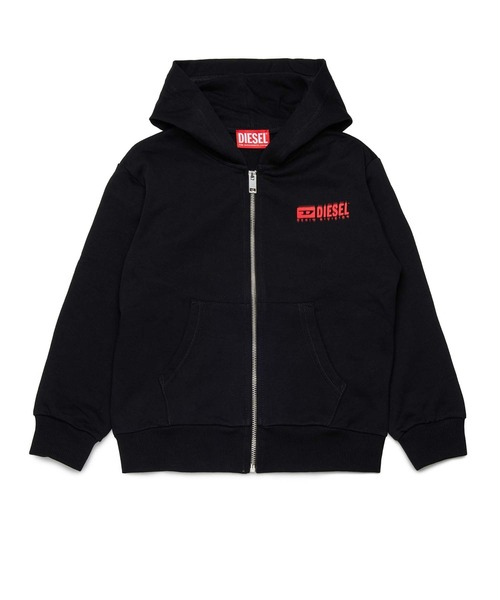 DIESEL KIDS（ディーゼルキッズ）の「DIESEL（ディーゼル）Kids & Junior バックブランドロゴジップアップフーディーパーカー（パーカー・キッズ・ブルー/ブラック×レッド/イエロー/ホワイト・8Y/10Y/14Y/16Y/12Y/4Y/6Y）」の3枚目の写真