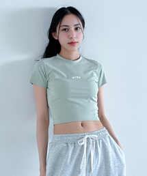 クーリングニューロゴクロップ半袖Tシャツ(オリーブ)