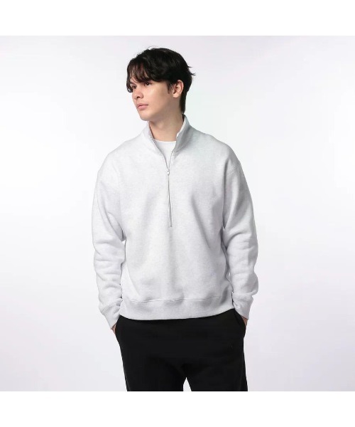 Beyond Basics（ビヨンド ベーシックス）の「GOAT / FLEECE HALF ZIP SWEAT 15.5oz（スウェット・メンズ・ネイビー/ホワイト/ダークグリーン/アッシュ/ヘザーグレー/ブラック・S/M/L/XL）」の3枚目の写真