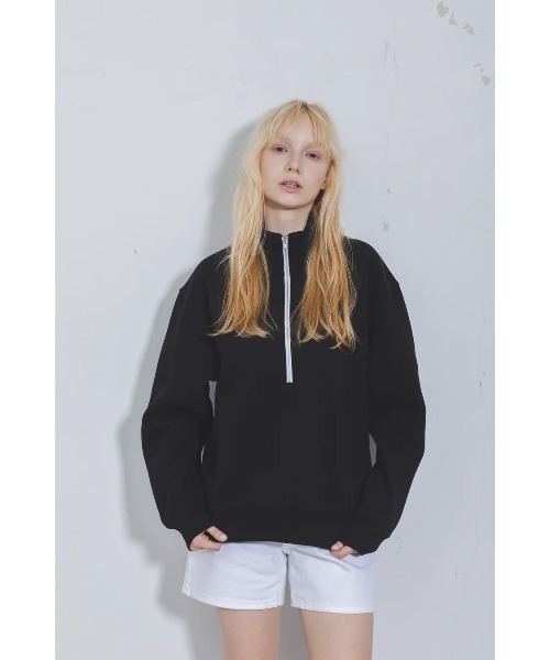 Beyond Basics（ビヨンド ベーシックス）の「GOAT / FLEECE HALF ZIP SWEAT 15.5oz（スウェット・メンズ・ネイビー/ホワイト/ダークグリーン/アッシュ/ヘザーグレー/ブラック・S/M/L/XL）」の2枚目の写真