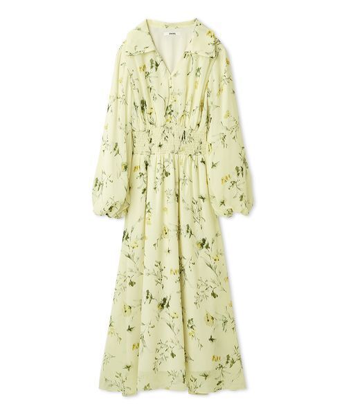 SNIDEL（スナイデル）の「ウエストシャーリングプリントワンピース（ワンピース・レディース・イエロー/アイボリー/ブラウン・1/0）」の16枚目の写真