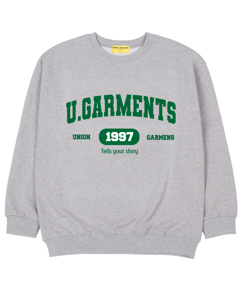 Union Garments(ユニオンガーメンツ)の「1997アーチロゴ 裏毛 オーバーサイズ スウェット グレー(スウェット・レディース・その他・MEDIUM/LARGE/X-LARGE/XX-LARGE)」の1枚目の写真