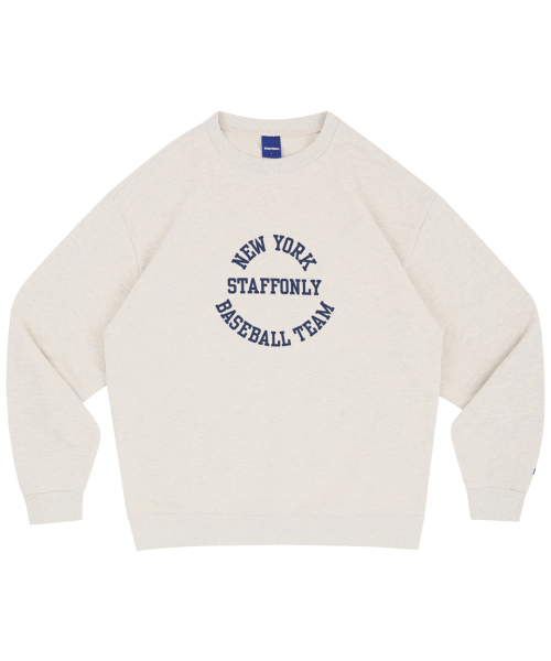STAFF ONLY(スタッフオンリー)の「NEW YORK BASEBALL TEAM SWEATSHIRTS (MELANGE IVORY)(スウェット・メンズ・その他・MEDIUM/LARGE)」の1枚目の写真