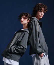 GALEX（ギャレックス）の「Piping Warm-Up Windbreaker Charcoal GA4730 CH（ナイロンジャケット）」