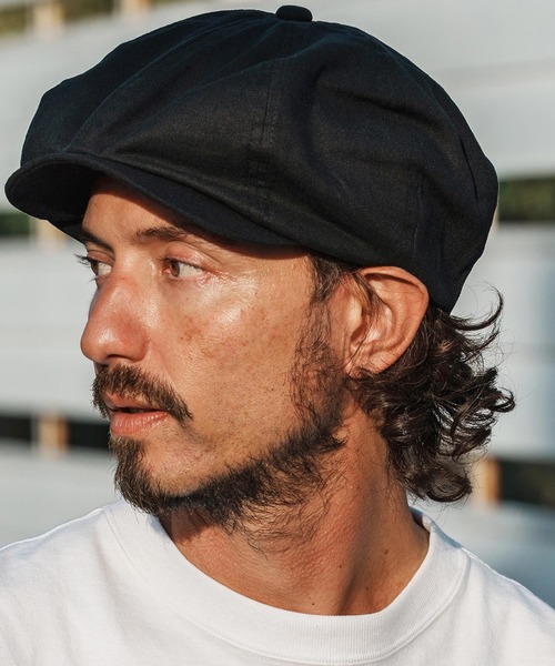 CAMBIO(カンビオ)の「mko13333- Linen Blend Big Casquette キャスケット(OP-261-BO011)(キャスケット・メンズ・ブラック/ダークオリーブ/ダークブラウン・FREE)」の1枚目の写真