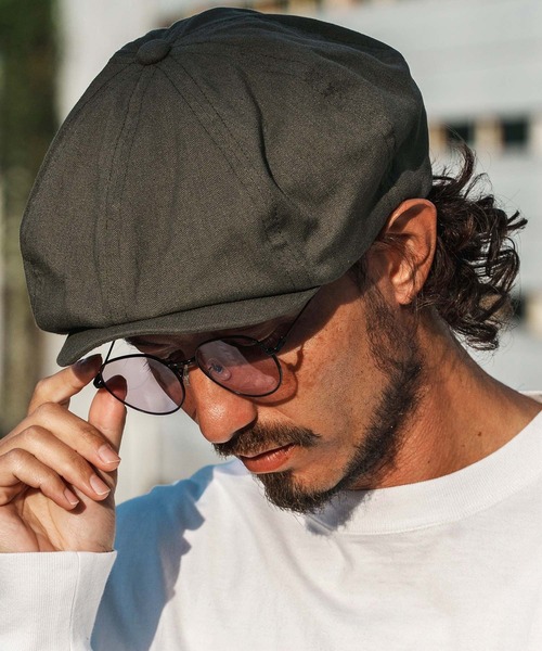 CAMBIO(カンビオ)の「mko13333- Linen Blend Big Casquette キャスケット(OP-261-BO011)(キャスケット・メンズ・ブラック/ダークオリーブ/ダークブラウン・FREE)」の5枚目の写真