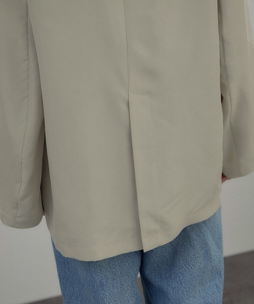 SALON adam et rope'（サロン アダム エ ロペ）の「[26SS]GENTLE SILK ジャケット / セットアップ対応・洗える（テーラードジャケット・レディース・ブラック/ベージュ系その他・FREE）」の20枚目の写真
