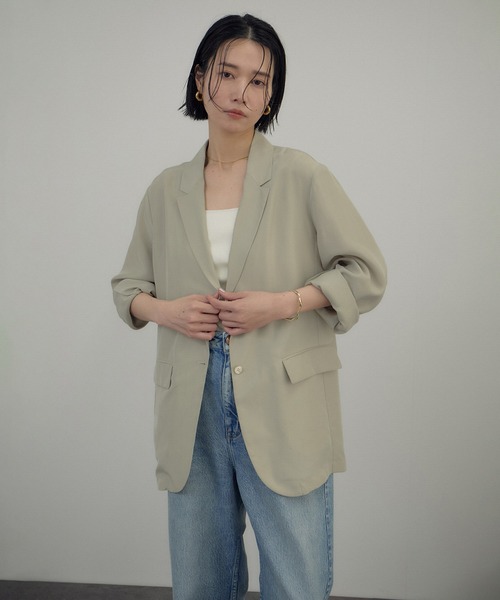 26SS]GENTLE SILK ジャケット / セットアップ対応・洗える（テーラード