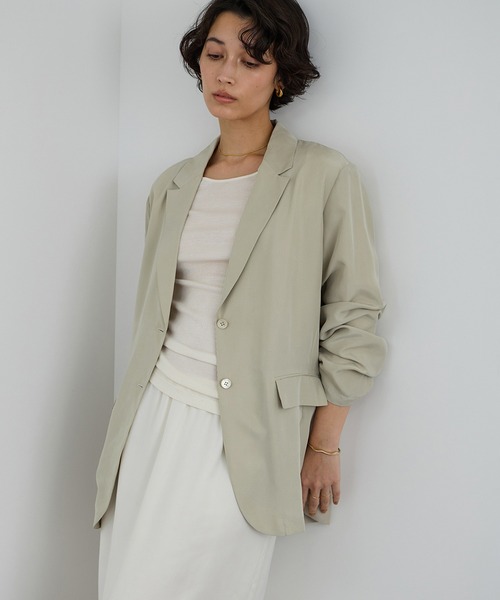 ADAM ET ROPÉ ジャケット 26SS]GENTLE SILK ジャケット / セットアップ対応・洗える（テーラード
