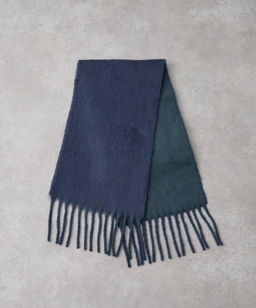 collex（コレックス）の「ソフトブークレーリバーシブルマフラー（マフラー・レディース・レモンイエロー/ネイビー・フリー）」の14枚目の写真