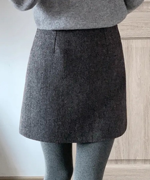 Miniministore(ミニミニストア)の「ウールライクミニタイトスカート 美脚脚長(スカート・レディース・ダークグレー/ブラック・M/L/S)」の19枚目の写真