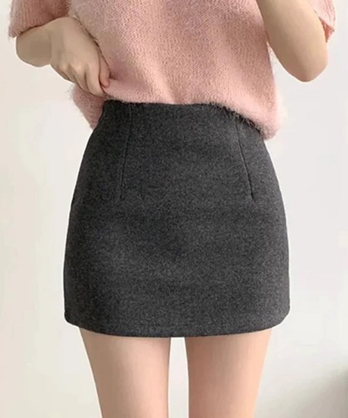 Miniministore(ミニミニストア)の「ウールライクミニタイトスカート 美脚脚長(スカート・レディース・ダークグレー/ブラック・M/L/S)」の21枚目の写真