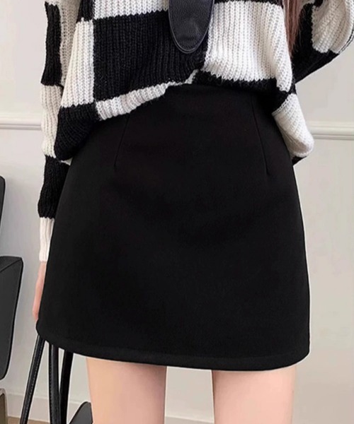 Miniministore(ミニミニストア)の「ウールライクミニタイトスカート 美脚脚長(スカート・レディース・ダークグレー/ブラック・M/L/S)」の10枚目の写真