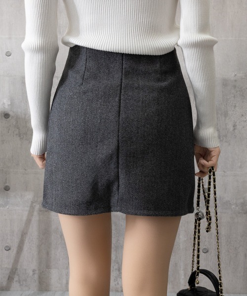 Miniministore(ミニミニストア)の「ウールライクミニタイトスカート 美脚脚長(スカート・レディース・ダークグレー/ブラック・M/L/S)」の17枚目の写真