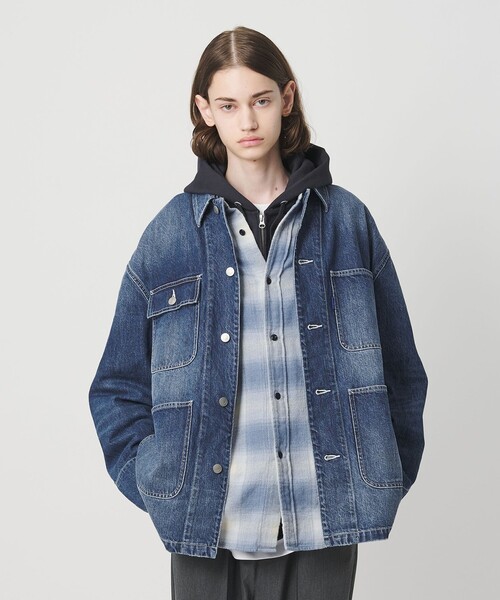 NICE WEATHER＞デニムカバーオール（デニムジャケット）｜NICE WEATHER