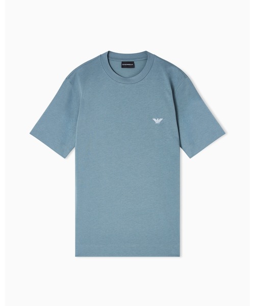 EMPORIO ARMANI(エンポリオアルマーニ)の「【エンポリオ アルマーニ】スリムフィットTシャツ ヘビージャージー(Tシャツ/カットソー・メンズ・オフホワイト/ブルー系/ネイビー・LARGE/MEDIUM/SMALL/X-LARGE/X-SMALL/XX-LARGE)」の12枚目の写真
