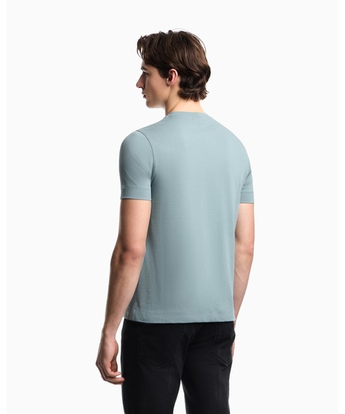 EMPORIO ARMANI(エンポリオアルマーニ)の「【エンポリオ アルマーニ】スリムフィットTシャツ ヘビージャージー(Tシャツ/カットソー・メンズ・オフホワイト/ブルー系/ネイビー・LARGE/MEDIUM/SMALL/X-LARGE/X-SMALL/XX-LARGE)」の12枚目の写真