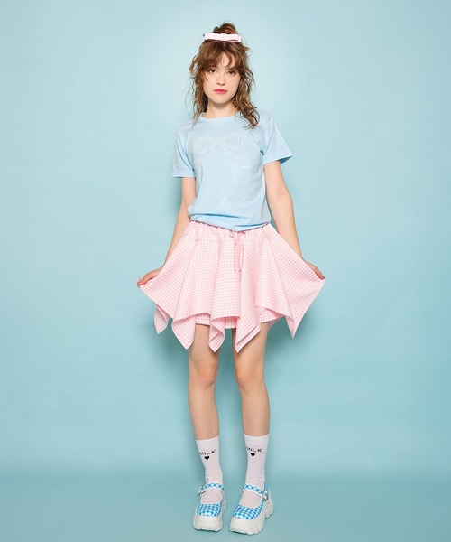 MILK(ミルク)の「Pearl Ribbon Tシャツ(Tシャツ/カットソー・レディース・A/C/D/B・FREE)」の6枚目の写真